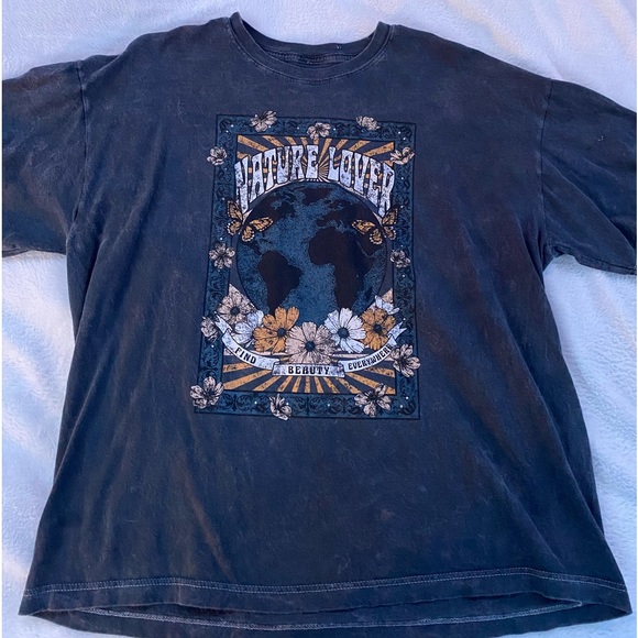 Dark grey, graphic tee, size L - Picture 2 of 4